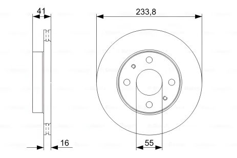 Гальмівний диск для DAIHATSU NAKED, BOSCH (0986479352)