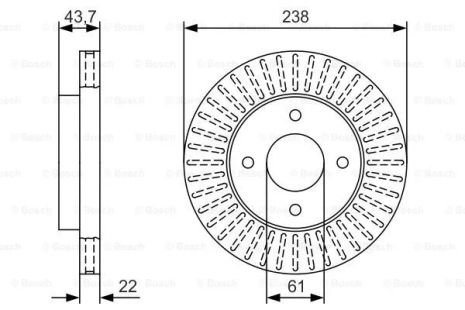 Диск тормозной NISSAN TIIDA, BOSCH (0986479T42) Диск тормозной NISSAN TIIDA, BOSCH (0986479T42)