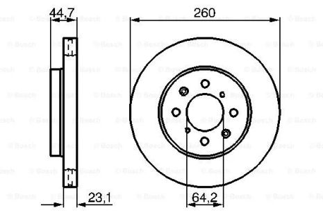 Диск гальмівний HONDA CIVIC, BOSCH (0986479226) Диск гальмівний HONDA CIVIC, BOSCH (0986479226)