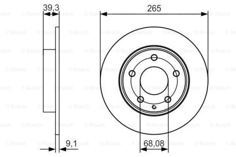 Диск гальмівний MAZDA CX-30, BOSCH (0986479C26) Диск гальмівний MAZDA CX-30, BOSCH (0986479C26)