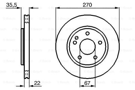 Диск гальмівний MERCEDES-BENZ VANEO, BOSCH (0986479071) Диск гальмівний MERCEDES-BENZ VANEO, BOSCH (0986479071)