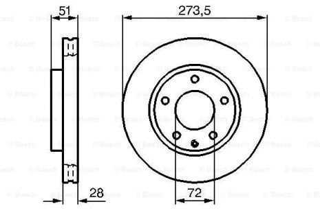 Диск тормозной EUNOS 800, MAZDA MPV, BOSCH (0986479016) Диск тормозной EUNOS 800, MAZDA MPV, BOSCH (0986479016)