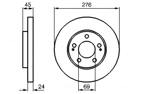 Гальмівний диск для MITSUBISHI SPACE із BOSCH (0986479035) Гальмівний диск для MITSUBISHI SPACE із BOSCH (0986479035)