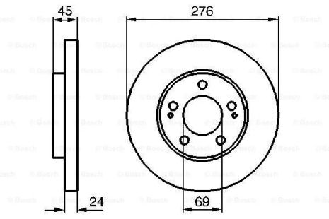 Диск тормозной MITSUBISHI SPACE, BOSCH (0986479035) Диск тормозной MITSUBISHI SPACE, BOSCH (0986479035)