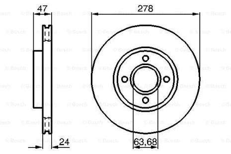 Диск тормозной FORD AUSTRALIA, BOSCH (0986478427) Диск тормозной FORD AUSTRALIA, BOSCH (0986478427)