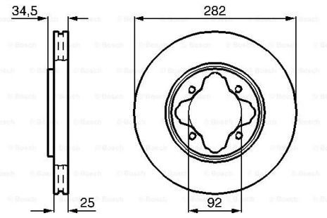 Диск тормозной HONDA ACCORD, BOSCH (0986478634) Диск тормозной HONDA ACCORD, BOSCH (0986478634)