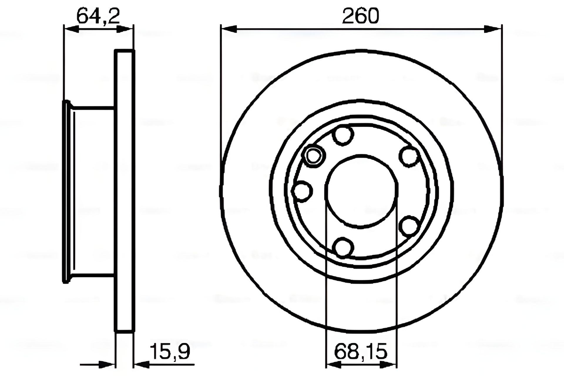 Гальмівний диск VW TRANSPORTER від BOSCH, артикул 0986478547 Гальмівний диск VW TRANSPORTER від BOSCH, артикул 0986478547