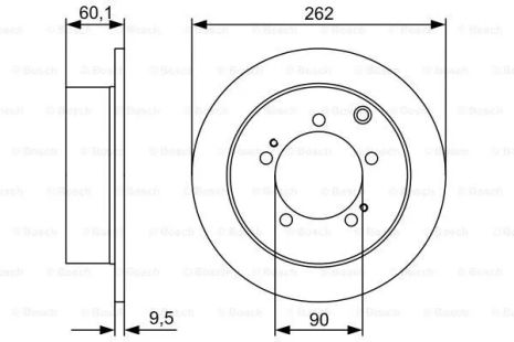 Диск тормозной MITSUBISHI PAJERO, BOSCH (0986479512) Диск тормозной MITSUBISHI PAJERO, BOSCH (0986479512)