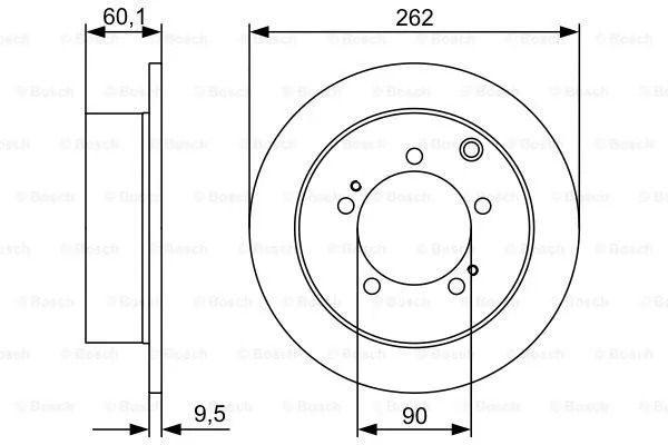 Диск тормозной MITSUBISHI PAJERO, BOSCH (0986479512) Диск тормозной MITSUBISHI PAJERO, BOSCH (0986479512)