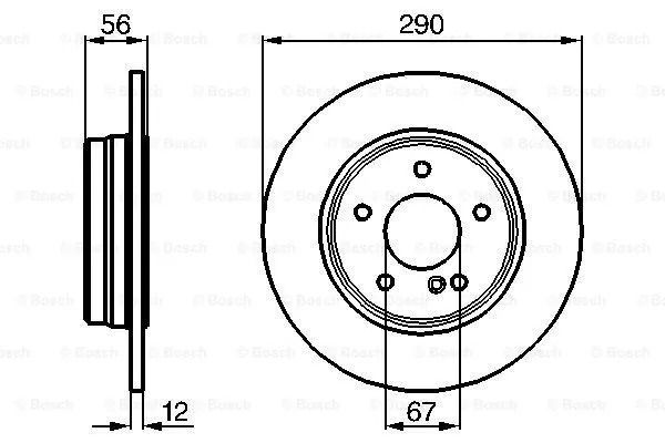 Диск гальмівний MERCEDES-BENZ E-CLASS, BOSCH (0986478899) Диск гальмівний MERCEDES-BENZ E-CLASS, BOSCH (0986478899)