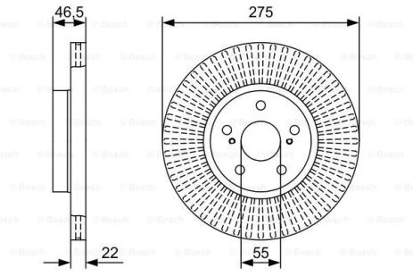Диск тормозной TOYOTA COROLLA, BOSCH (0986479W13) Диск тормозной TOYOTA COROLLA, BOSCH (0986479W13)