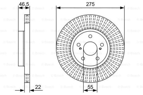Диск тормозной TOYOTA COROLLA, BOSCH (0986479W13) Диск тормозной TOYOTA COROLLA, BOSCH (0986479W13)