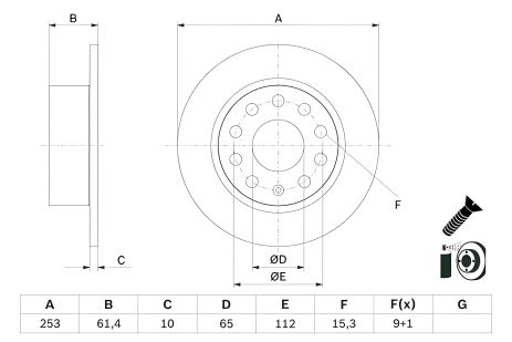 Тормозной диск для SKODA OCTAVIA от BOSCH (0986479E00)