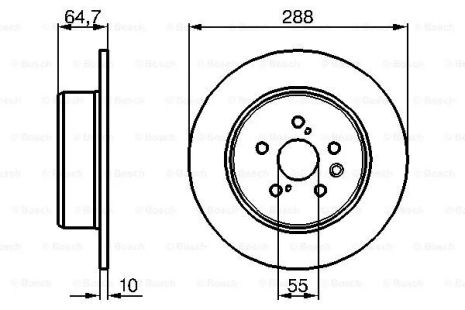 Диск тормозной TOYOTA AVENSIS, BOSCH (0986479243) Диск тормозной TOYOTA AVENSIS, BOSCH (0986479243)
