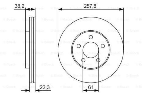 Диск тормозной DODGE NEON, CHRYSLER NEON, BOSCH (0986479R56) Диск тормозной DODGE NEON, CHRYSLER NEON, BOSCH (0986479R56)