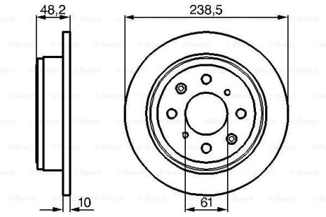 Диск гальмівний MG MG, HONDA CIVIC, BOSCH (0986478350) Диск гальмівний MG MG, HONDA CIVIC, BOSCH (0986478350)
