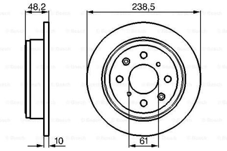 Диск гальмівний MG MG, HONDA CIVIC, BOSCH (0986478350) Диск гальмівний MG MG, HONDA CIVIC, BOSCH (0986478350)