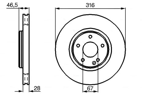 Гальмівний диск MERCEDES-BENZ E-CLASS, BOSCH (0986478625) Гальмівний диск MERCEDES-BENZ E-CLASS, BOSCH (0986478625)