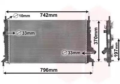Радіатор VOLVO MAZDA, VOLVO 30741044, VAN WEZEL (18002369) Радіатор VOLVO MAZDA, VOLVO 30741044, VAN WEZEL (18002369)