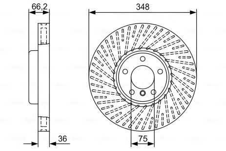 Тормозной диск BMW 5, BOSCH (0986479W19)