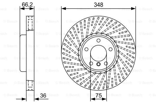 Диск гальмівний BMW 5, BOSCH (0986479W19) Диск гальмівний BMW 5, BOSCH (0986479W19)