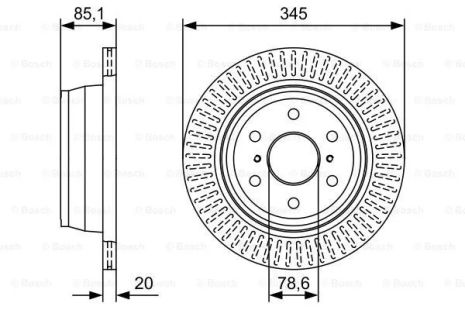 Диск гальмівний GMC SIERRA, CHEVROLET SUBURBAN, BOSCH (0986479W32) Диск гальмівний GMC SIERRA, CHEVROLET SUBURBAN, BOSCH (0986479W32)