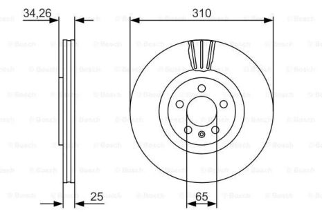 Диск гальмівний VW POLO, AUDI A1, BOSCH (0986479642) Диск гальмівний VW POLO, AUDI A1, BOSCH (0986479642)