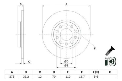 Диск гальмівний JEEP CHEROKEE, BOSCH (0986479G21) Диск гальмівний JEEP CHEROKEE, BOSCH (0986479G21)