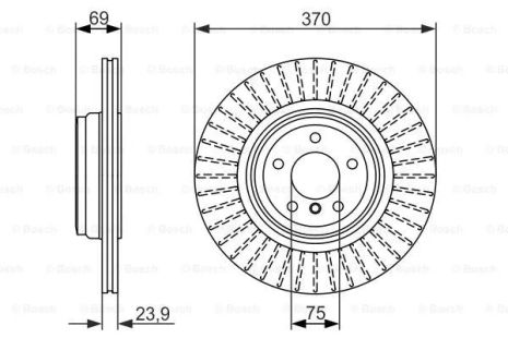 Тормозной диск BMW 7, BMW 7, BMW 34216775291, BOSCH (0986479730)
