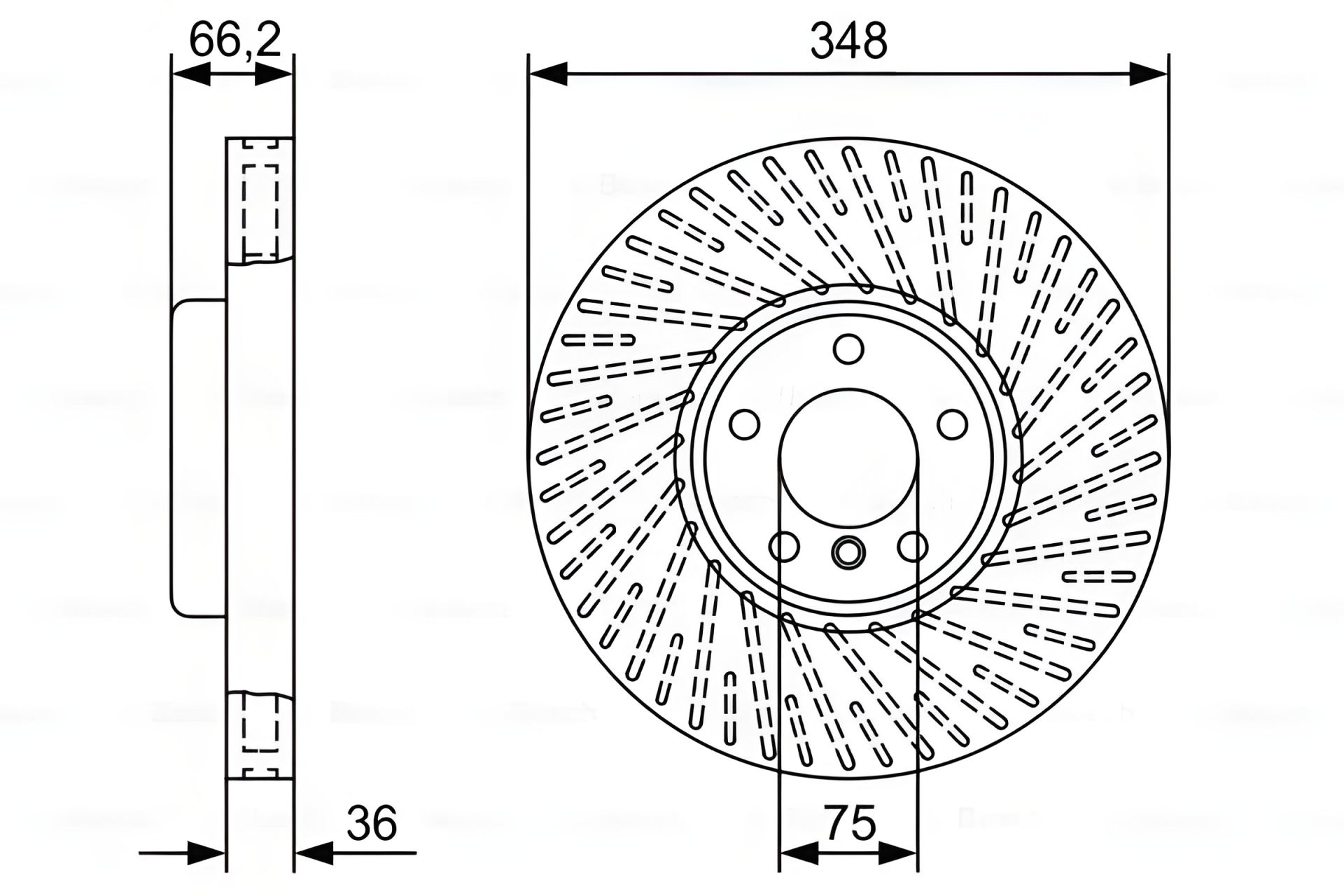 Гальмівний диск для BMW 5, BOSCH (0986479W20) Гальмівний диск для BMW 5, BOSCH (0986479W20)