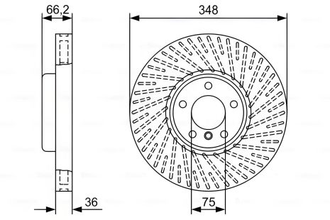 Гальмівний диск для BMW 5, BOSCH (0986479W20) Гальмівний диск для BMW 5, BOSCH (0986479W20)