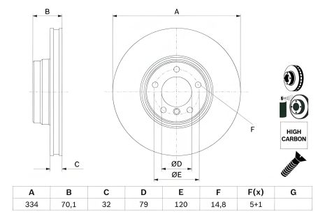 Гальмівний диск для ALPINA ROADSTER, BMW Z8, BOSCH (0986478623) Гальмівний диск для ALPINA ROADSTER, BMW Z8, BOSCH (0986478623)
