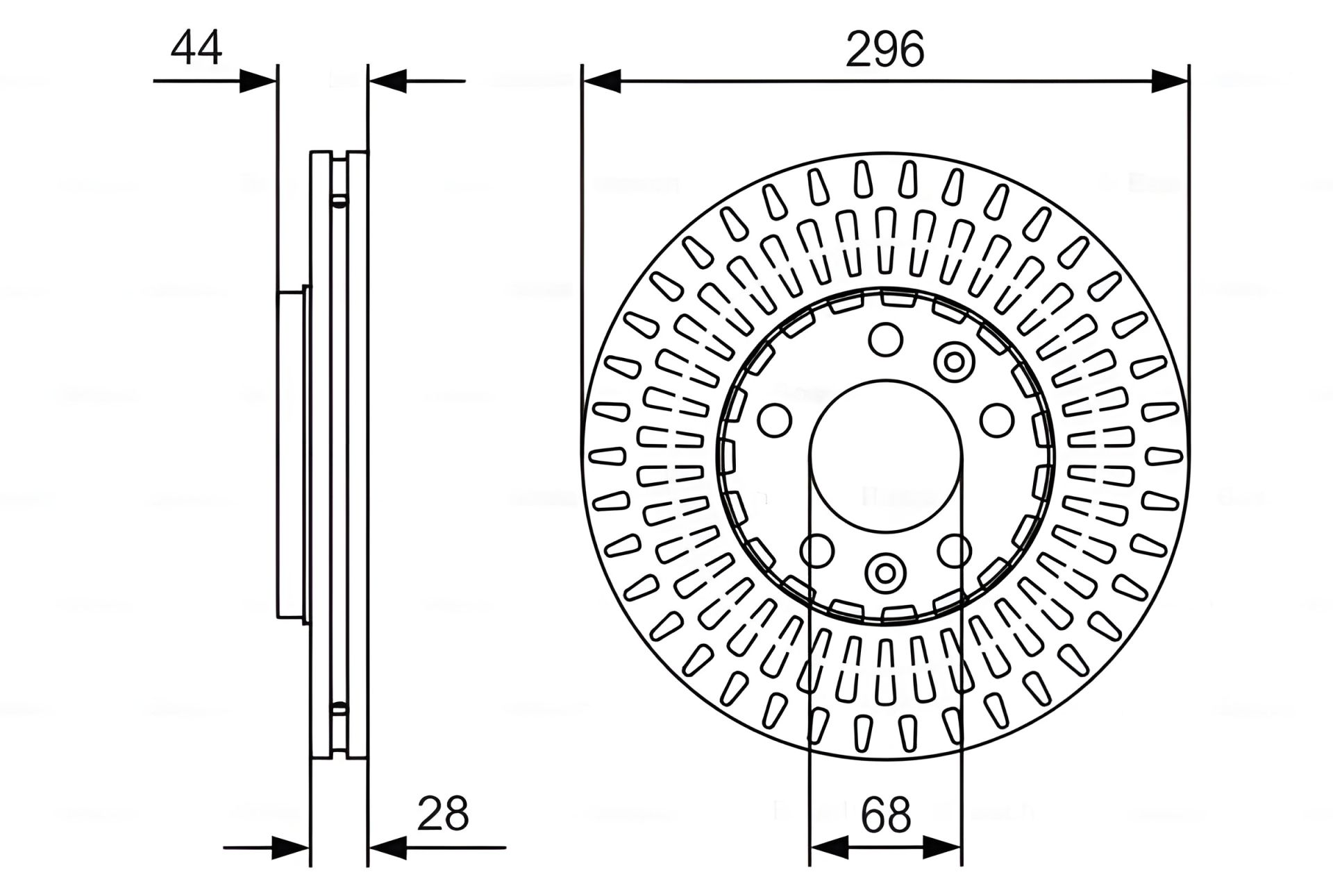 Диск гальмівний NISSAN PRIMASTAR, FIAT TALENTO, BOSCH (0986479D30), високоякісне виконання Диск гальмівний NISSAN PRIMASTAR, FIAT TALENTO, BOSCH (0986479D30), високоякісне виконання