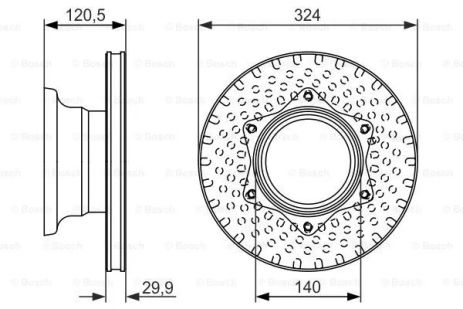 Диск гальмівний MERCEDES-BENZ VARIO, BOSCH (0986479600) Диск гальмівний MERCEDES-BENZ VARIO, BOSCH (0986479600)