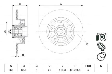 Тормозні диски RENAULT MEGANE, BOSCH (0986479E79) Тормозні диски RENAULT MEGANE, BOSCH (0986479E79)