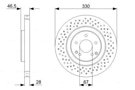 Тормозной диск для MERCEDES-BENZ C-CLASS, BOSCH (0986479135)