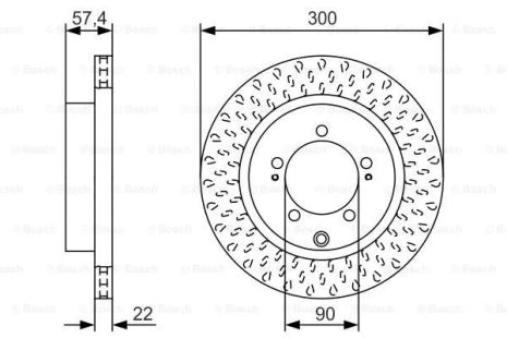 Диск гальмівний MITSUBISHI LANCER, BOSCH (0986479T33) Диск гальмівний MITSUBISHI LANCER, BOSCH (0986479T33)