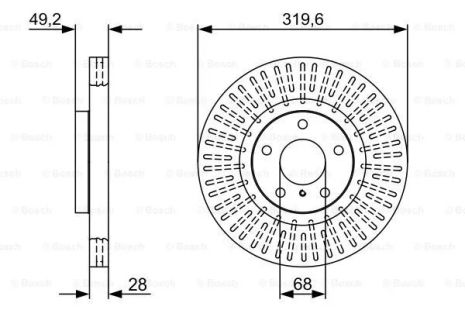 Диск гальмівний INFINITI FX, BOSCH (0986479V60) Диск гальмівний INFINITI FX, BOSCH (0986479V60)