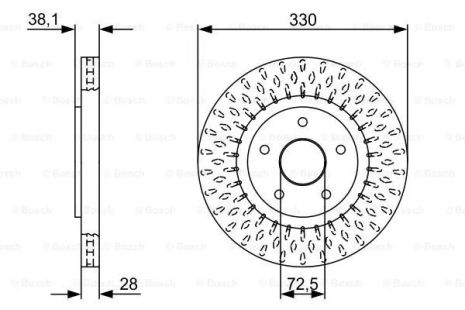 Диск гальмівний LANCIA VOYAGER, FIAT FREEMONT, BOSCH (0986479V85) Диск гальмівний LANCIA VOYAGER, FIAT FREEMONT, BOSCH (0986479V85)