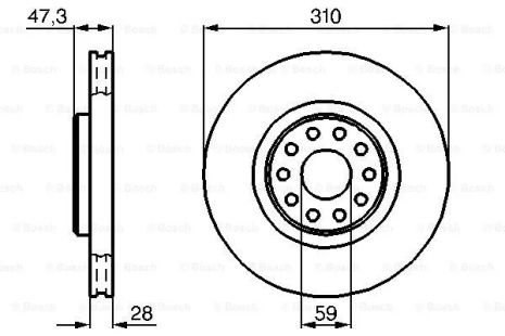 Диск гальмівний ALFA ROMEO, LANCIA KAPPA, BOSCH (0986478669) Диск гальмівний ALFA ROMEO, LANCIA KAPPA, BOSCH (0986478669)