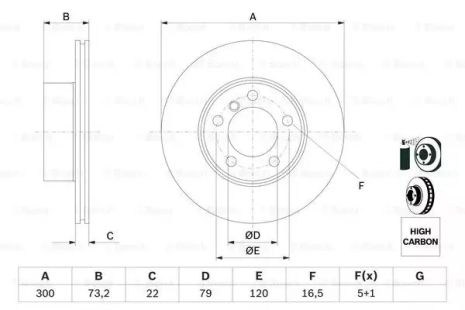Диск гальмівний BMW 118-120 F20/316-320 F30 12, BMW 118-120, BOSCH (0986479A18) Диск гальмівний BMW 118-120 F20/316-320 F30 12, BMW 118-120, BOSCH (0986479A18)