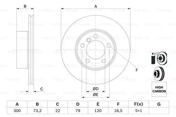 Диск гальмівний BMW 118-120 F20/316-320 F30 12, BMW 118-120, BOSCH (0986479A18) Диск гальмівний BMW 118-120 F20/316-320 F30 12, BMW 118-120, BOSCH (0986479A18)