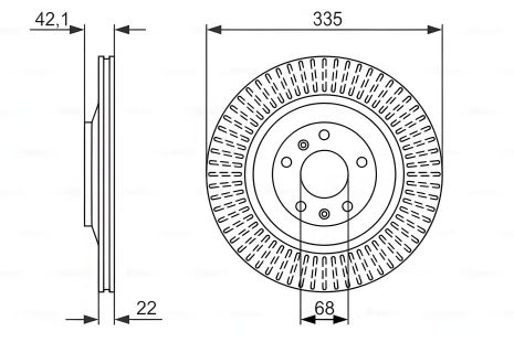 Тормозной диск BENTLEY CONTINENTAL, AUDI A8, BOSCH (0986479591) Тормозной диск BENTLEY CONTINENTAL, AUDI A8, BOSCH (0986479591)