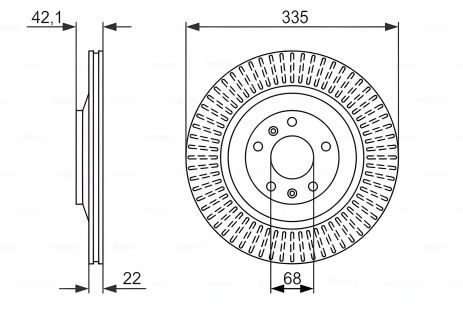 Гальмівний диск BENTLEY CONTINENTAL, AUDI A8, BOSCH (0986479591)