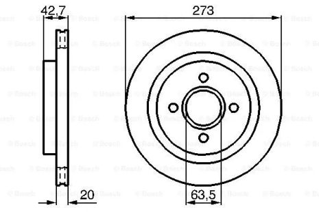 Диск гальмівний FORD SIERRA, BOSCH (0986478816) Диск гальмівний FORD SIERRA, BOSCH (0986478816)