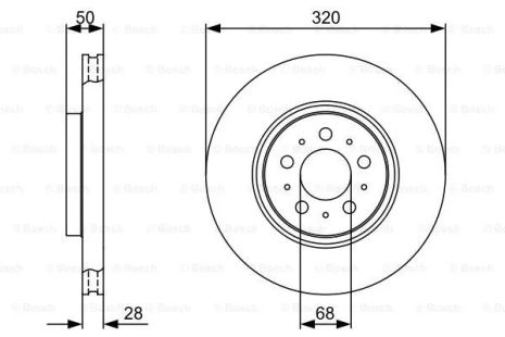 Диск гальмівний VOLVO S80, BOSCH (0986479321) Диск гальмівний VOLVO S80, BOSCH (0986479321)