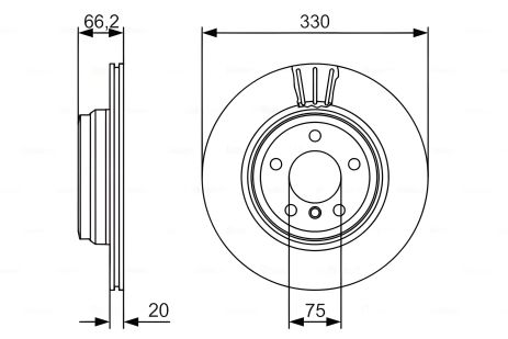 Гальмівний диск для BMW 3 від BOSCH (0986479622)