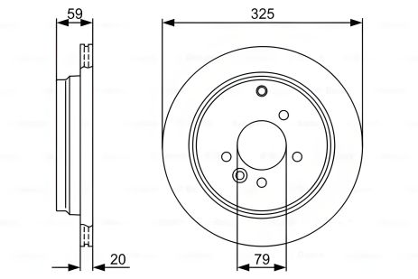 Тормозной диск для LAND ROVER, BOSCH (0986479375) Тормозной диск для LAND ROVER, BOSCH (0986479375)