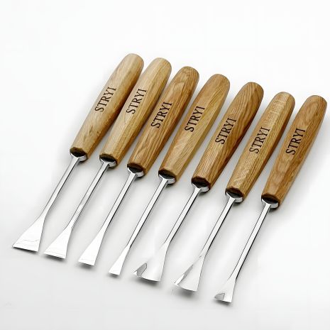Набор стамесок кованых для резьбы по дереву Рыбий хвост STRYI Maestro 7шт