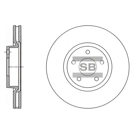 Тормозной диск для FORD MONDEO, SANGSIN (HI-Q) (SD5304)